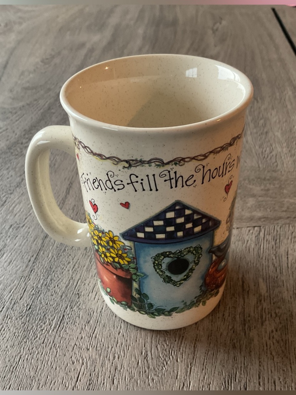 Garden Pleasures Joy Marie Heimfort Friends Fill the Hours  Ceramic Mug